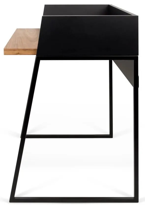 Birou TemaHome Volga, cu aspect de lemn de nuc - negru