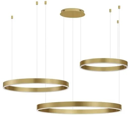 Lustra LED dimabila design circular MOTIF 3 ring auriu