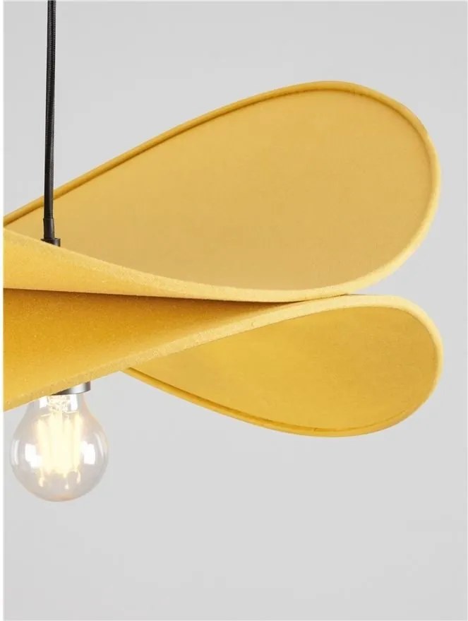 Lustra suspendata decorativa LUVE galben mustar