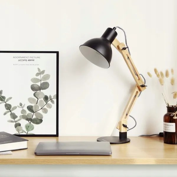 Lampă de masă, 1x E27, 40W, 230V, neagră