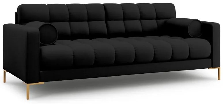 Canapea Bali 4 locuri stofa/picioare gold L217 cm