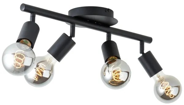 Brilliant - Lampă spot TIFFANY 4xE27/28W/230V neagră