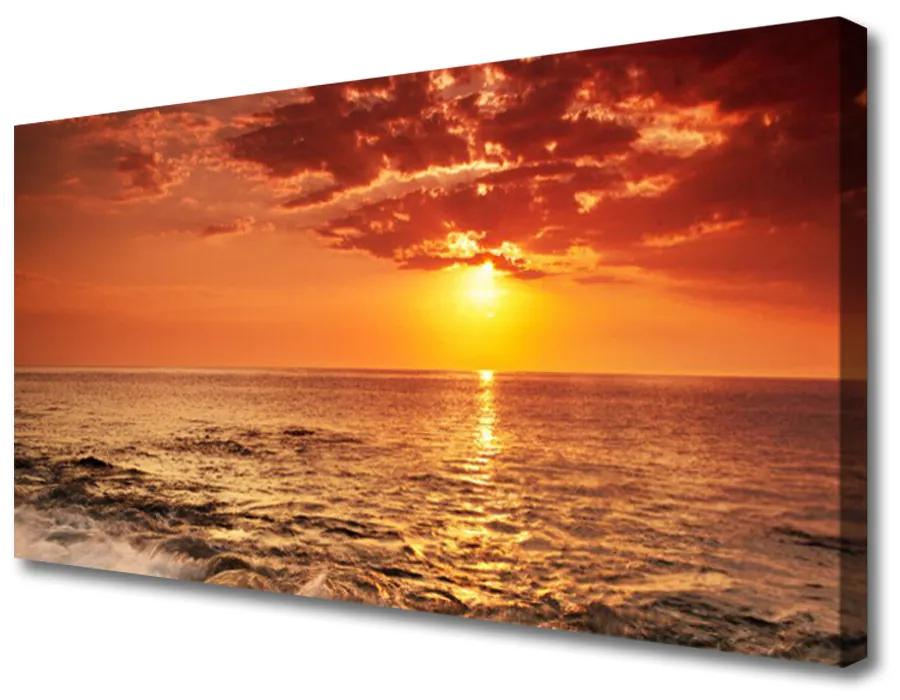 Tablou pe panza canvas Sea Sun Peisaj Galben