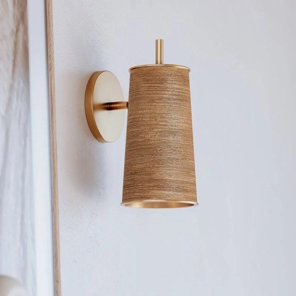 Aplica de perete LUX, Metal, Rattan, Delran