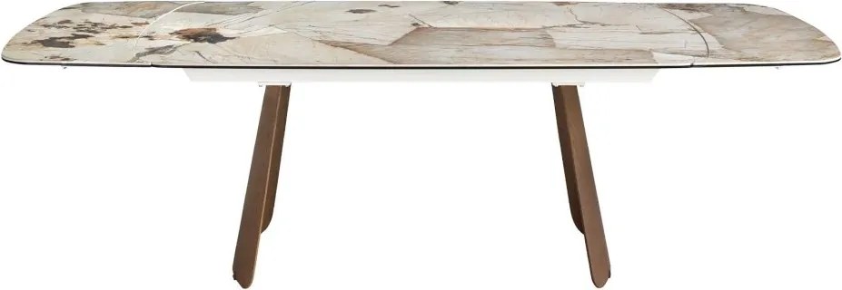 Masa extensibila design LUX Porcelain Marble 180-260cm