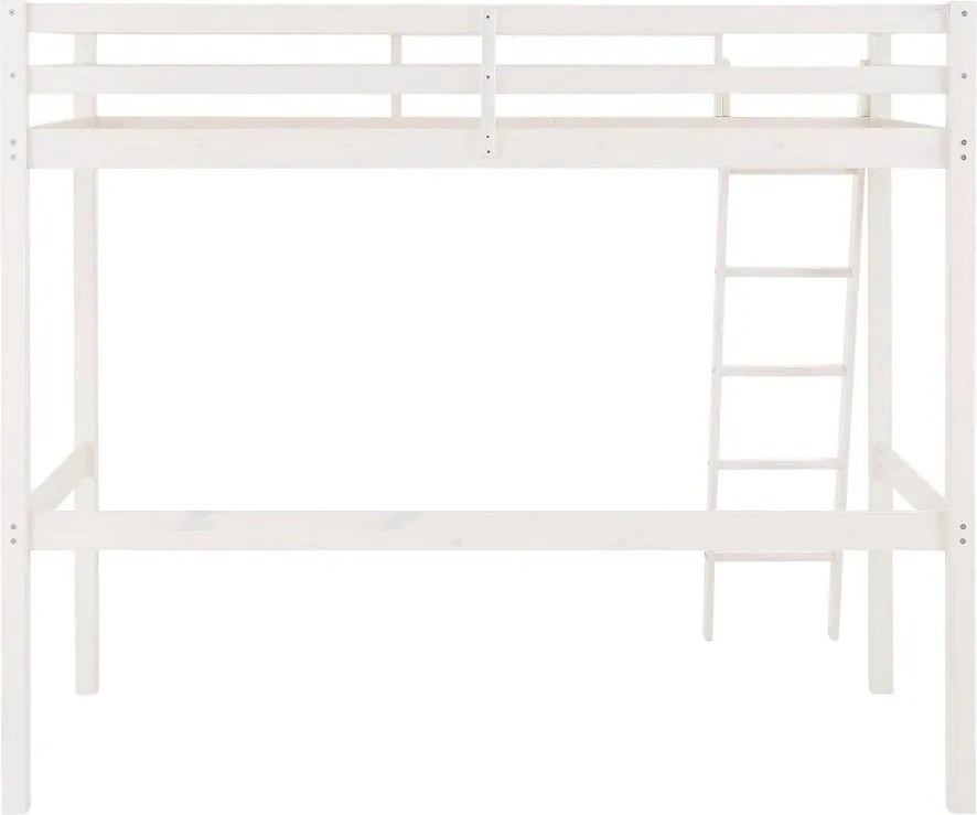 Pat supraetajat din lemn de pin Støraa Alpi2, alb