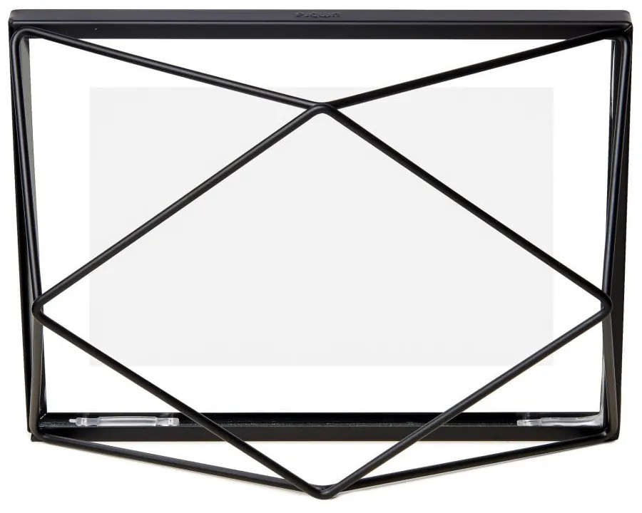 Ramă foto neagră de masă/ de perete din metal 20x15 cm Prisma – Umbra