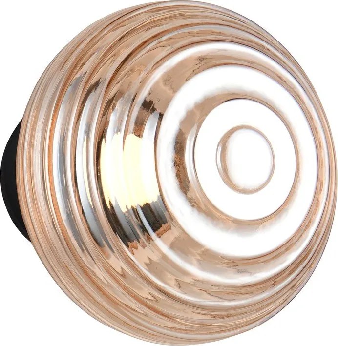 Aplică de perete chihlimbar LED din sticlă cu USB ø 15,5 cm Earl – Reality