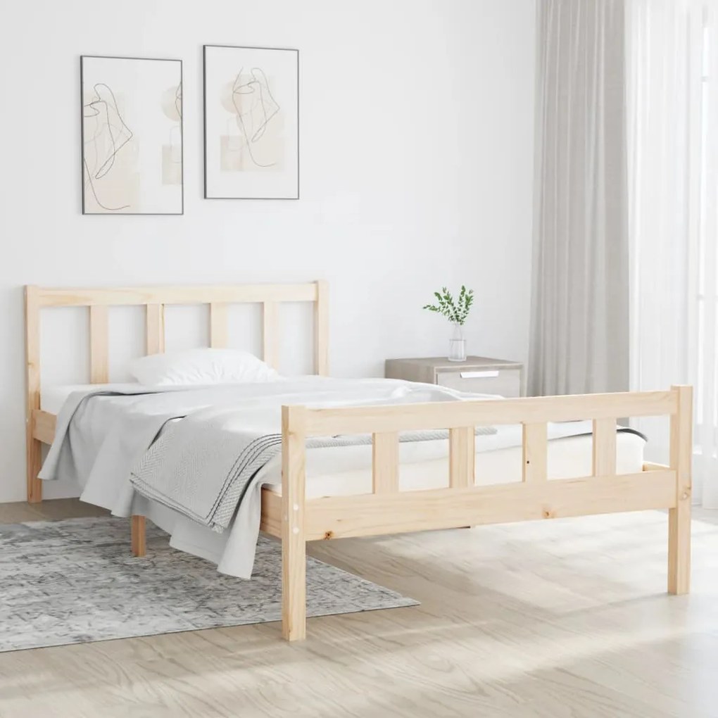 810664 vidaXL Cadru de pat, 90x200 cm, lemn masiv