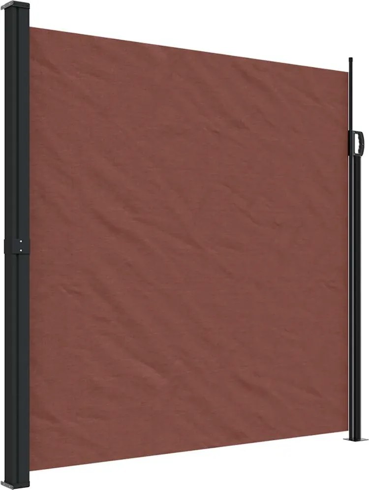 vidaXL Copertina laterală retractabilă, maro, 200x500 cm