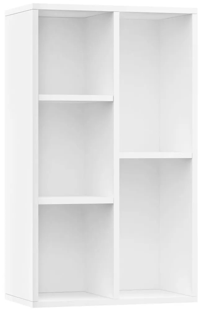 800162 vidaXL Bibliotecă/Servantă, alb, 50x25x80 cm, PAL