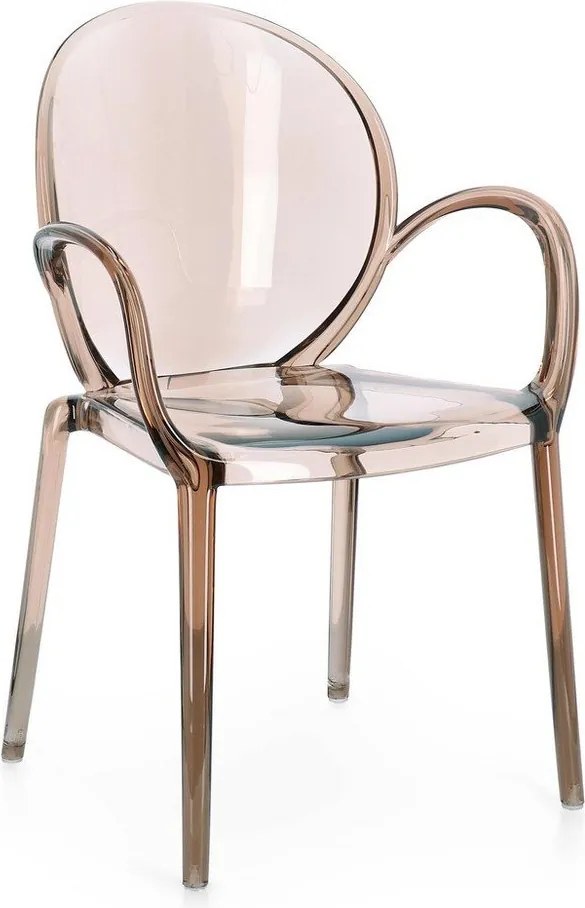 Scaun de grădină maro deschis din plastic Camilla – Bizzotto