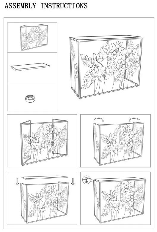 Consola multicolora din metal si MDF, 108 x 36,8 x 80 cm, Spring Mauro Ferreti