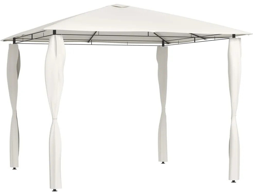 vidaXL Pavilion cu huse pentru stâlpi, crem, 3x3x2,6 m, 160 g/m²