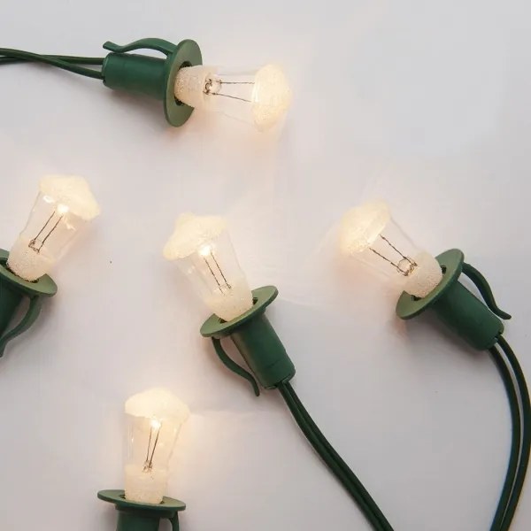 Instalație de Crăciun LANTERN 12xE10/10,7m alb cald