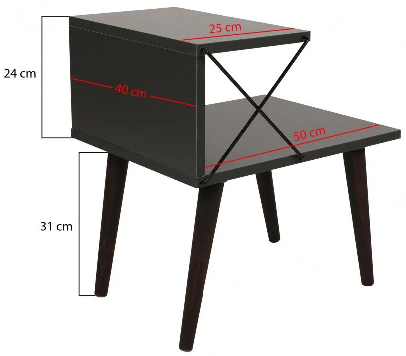 Noptiera Cross - Antracit