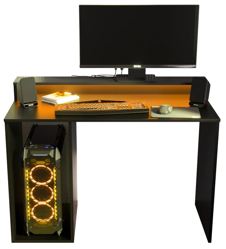 Masă PC pentru gaming Garrick 2 (negru) (cu iluminat LED RGB). 1064135