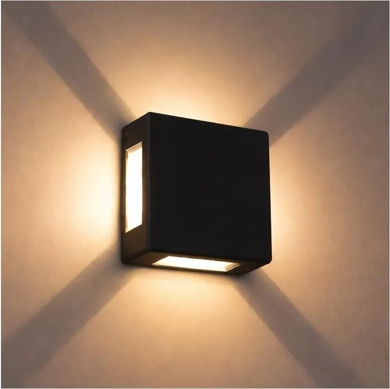 Brilagi - Aplică LED de exterior QUADRAY LED/6W/230V neagră IP54