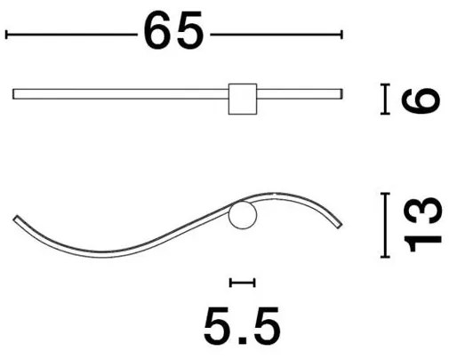 Aplica de perete cu lumina ambientala LED Wave
