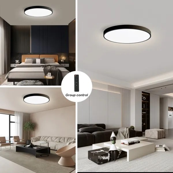 Brilagi - Lampă LED reglabilă POOL SMART, 180 W, 230 V, Ø 120 cm, Wi‑Fi Tuya, negru + telecomandă