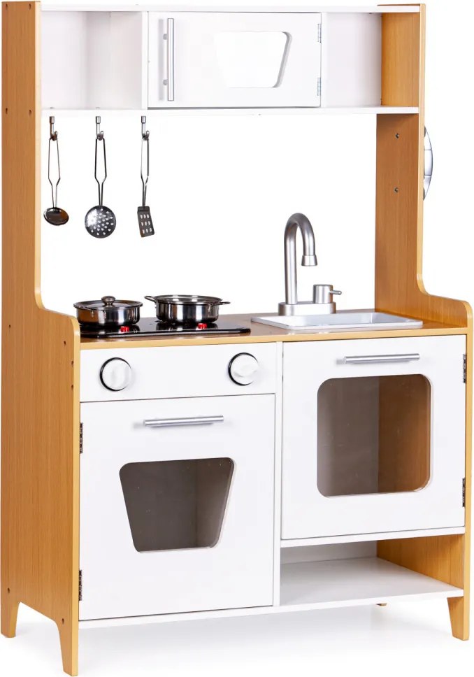 Bucătărie de jucărie din lemn cu sobe multimedia