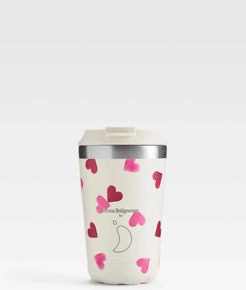 Cană termică Chilly's Bottles - Inimi roz 340ml, Emma Bridgewater/Ediție originală