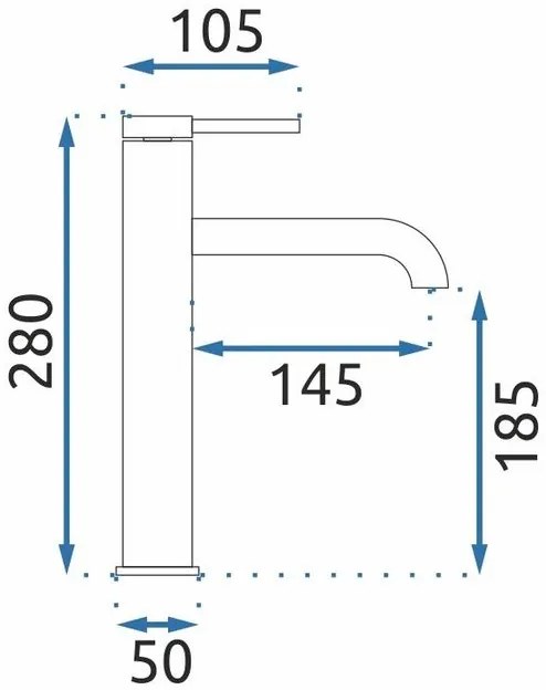 Baterie pentru baie Rea Spot cupru periat