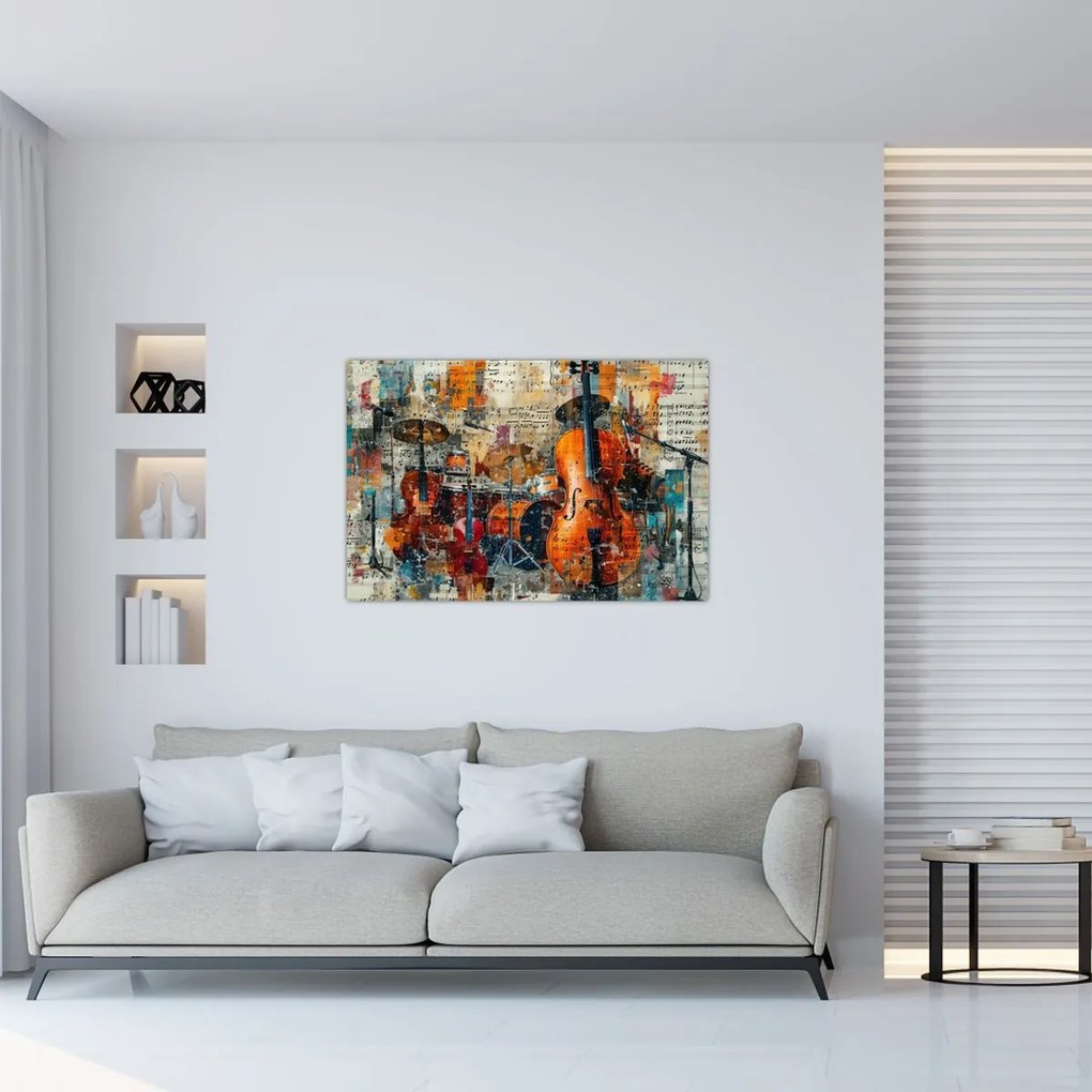 Tablou - Instrumente muzicale (90x60 cm)