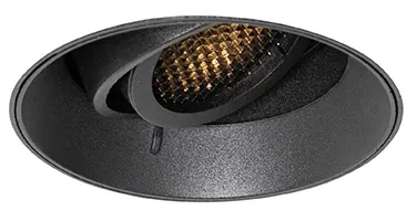 Spot modern îngropat negru GU10 rotund fără rama - Oneon Honey