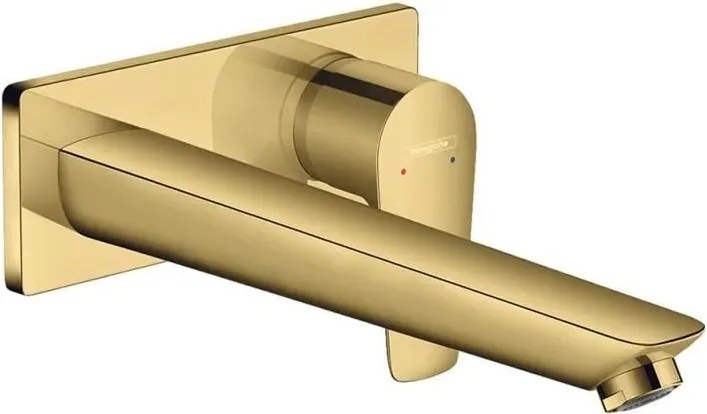 Baterie lavoar incastrata Hansgrohe Talis E pipa 22.5 cm auriu lucios