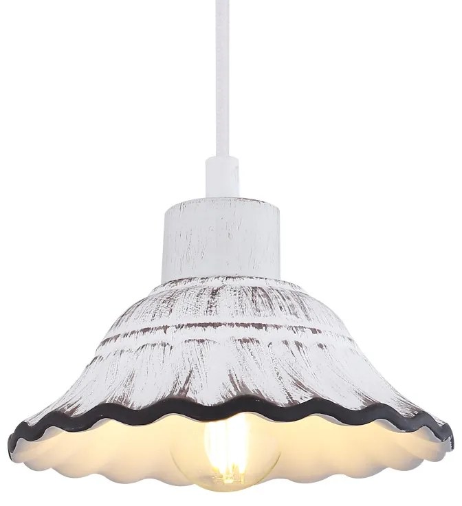 Aplica cu suspensie stil industrial JOWITA alb-negru