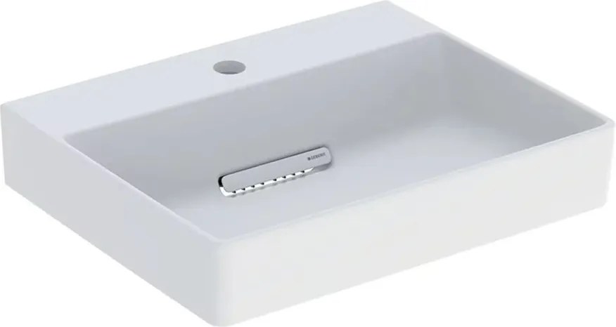 Lavoar pe blat Geberit One 50 cm alb mat cu scurgere speciala si orificiu baterie