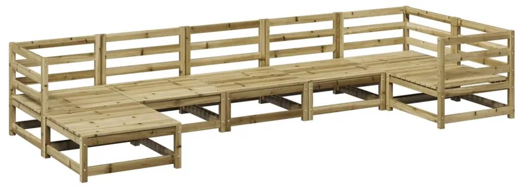 3299544 vidaXL Set canapea de grădină, 7 piese, lemn de pin tratat