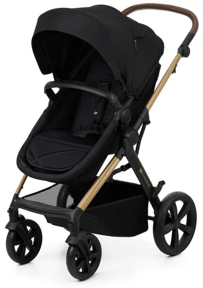 Cărucior de copii combinat 3 în 1 KINDERKRAFT MOOV 2 Pure black + scaun auto MINK PRO