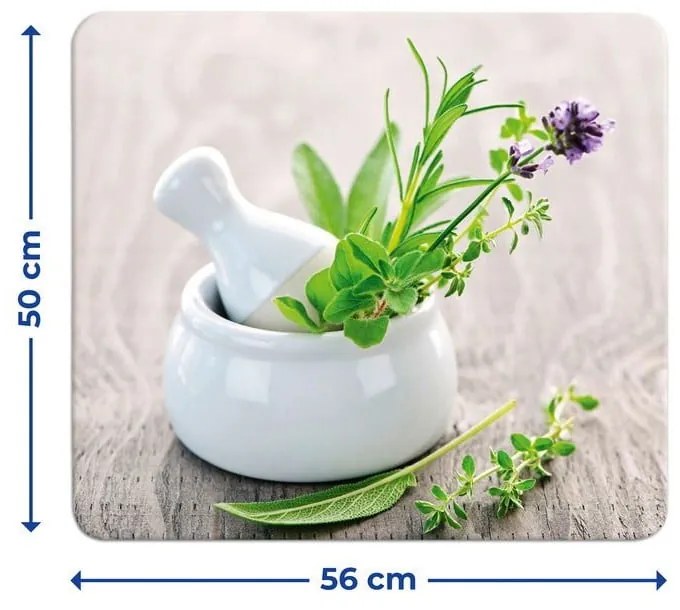 Protecție din sticlă pentru peretele de lângă aragaz Wenko Herb, 50 x 56 cm