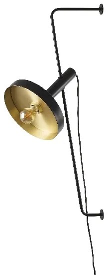 Lampa de perete design modern WHIZZ negru/auriu