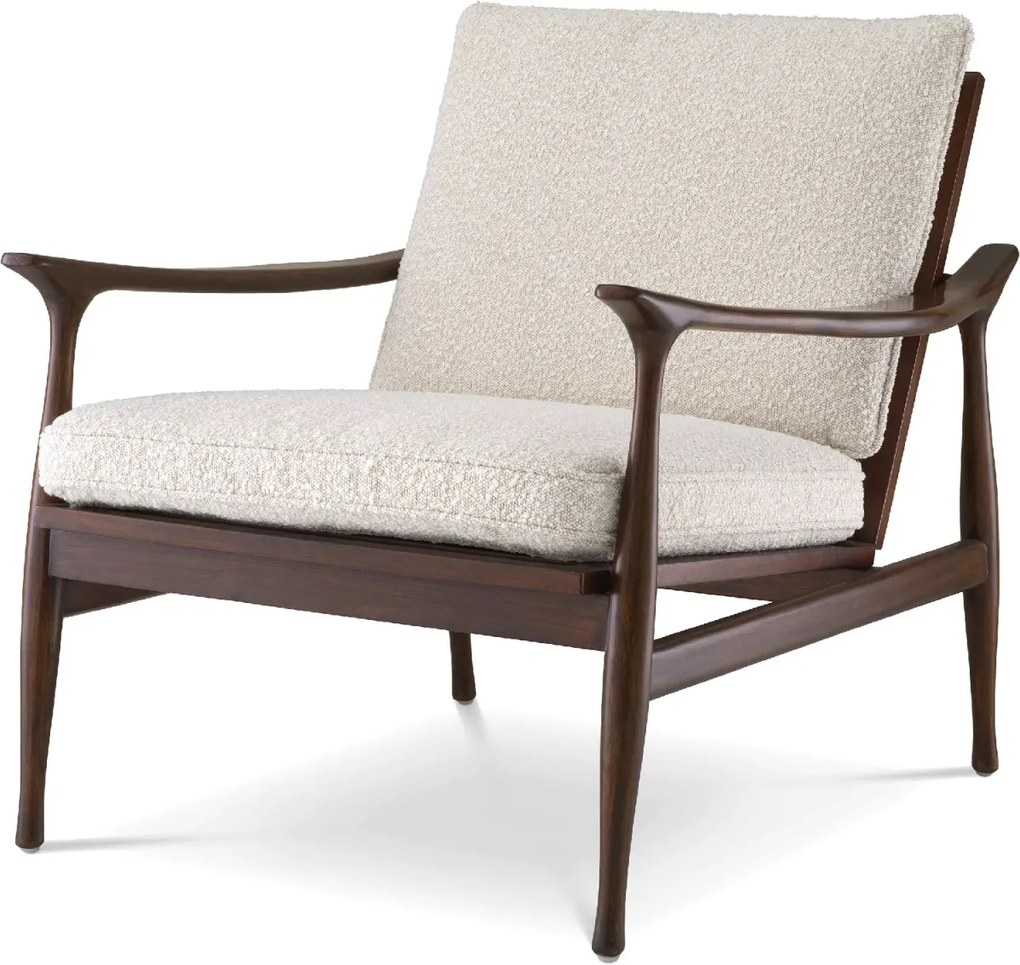 Fotoliu elegant design LUX Manzo maro / bouclé cream