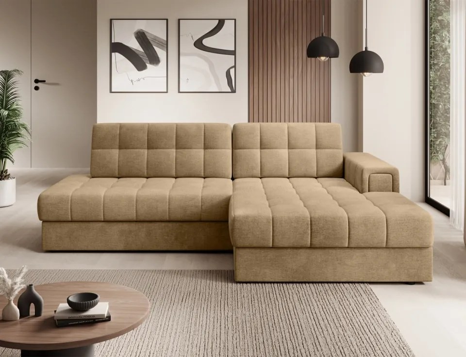 Coltar extensibil cu spatiu oentru depozitare, 240x150x82 cm, Blezalt R, Eltap (Culoare: Cafeniu / Monolith 09)