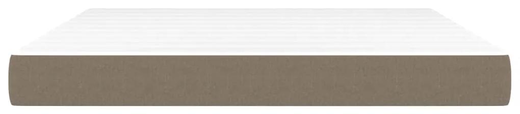 Saltea de pat cu arcuri, gri taupe, 160x200x20 cm, textil Gri taupe, 160 x 200 cm