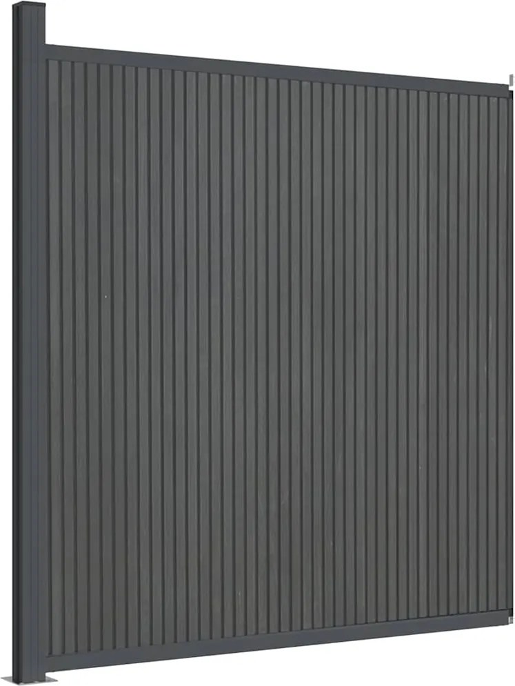 vidaXL Panouri de gard, gri, 173x186 cm, WPC