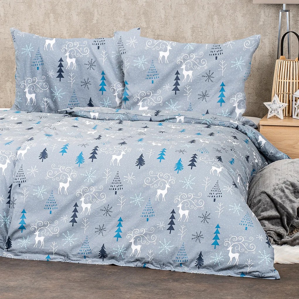 Lenjerie de pat din bumbac 4Home Elegant deer grey, 140 x 220 cm, 70 x 90 cm