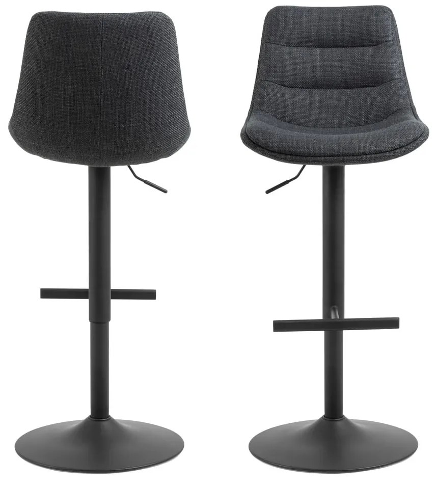 Scaun de bar gri cu înălțime ajustabilă (înălțime șezut 65 cm) Adisa – Actona