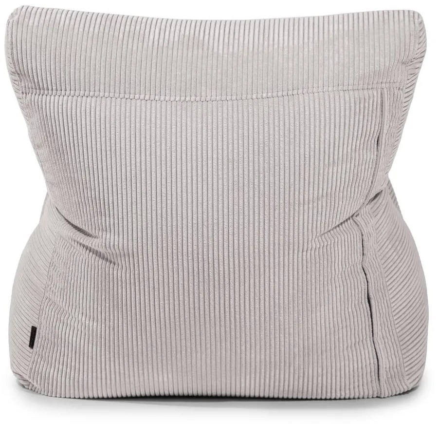 Fotoliu bean bag gri închis cu tapițerie din catifea reiată Seat 100 Lounge – SLOWDOWN