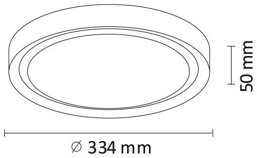 Plafonieră LED PERSE LED/15W/230V neagră