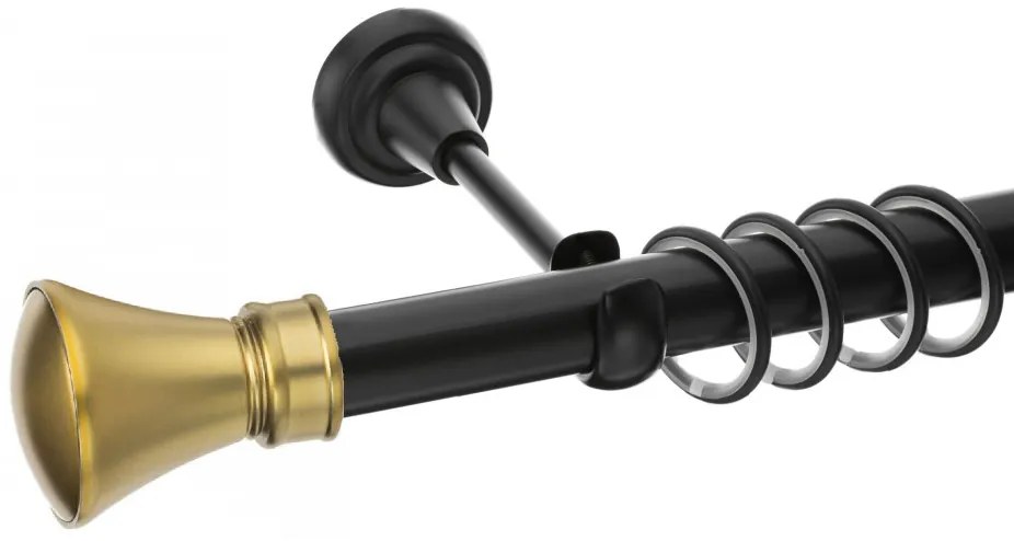Galerie simpla Luxor black gold 25mm (Alege marime: 140 cm)