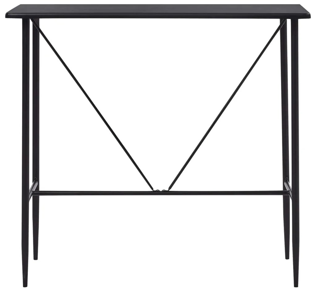 281546 vidaXL Masă de bar, negru, 120 x 60 x 110 cm, MDF