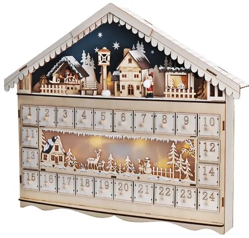 Brilagi - Calendar Advent LED cu LED/2xAA, model Pin