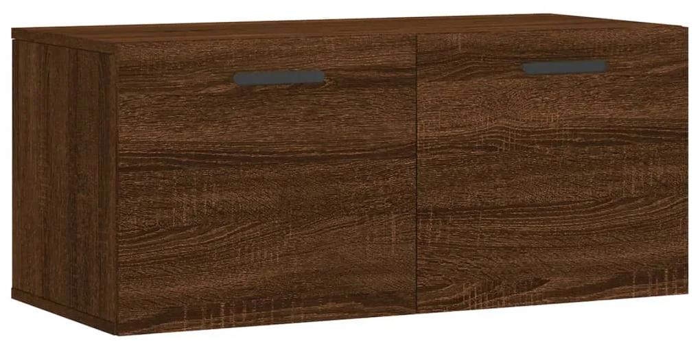 830091 vidaXL Dulap de perete, stejar maro, 80x36,5x35 cm, lemn compozit