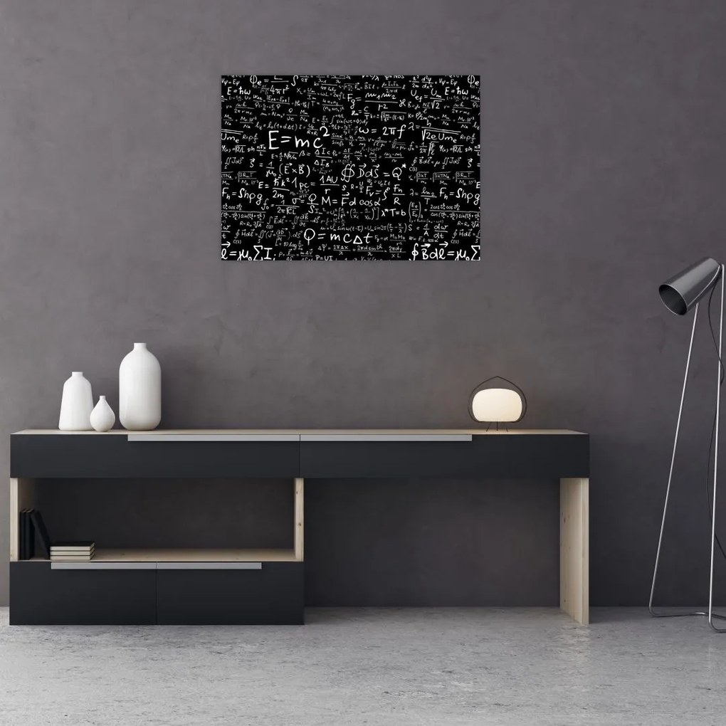 Tablou pe sticlă - Matematică (70x50 cm)