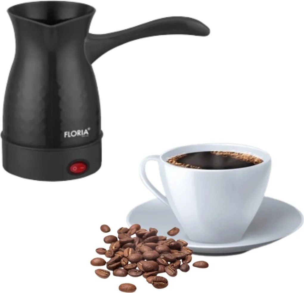 Ibric electric Floria ZLN4933 Negru, putere 600W, capacitate 600 ml, 6 cesti, Negru